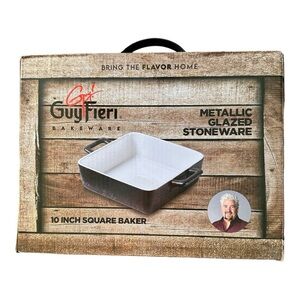 Guy Fieri Bakeware Metallic‎ Glazed 10 Inch Square Baker NIB